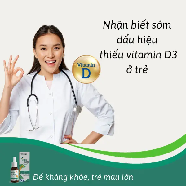 Nhận biết sớm những dấu hiệu thiếu vitamin D3 ở trẻ 